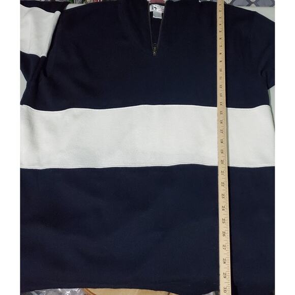 Norton Studio Womens Long Sleeve Navy and White Shirt Size 2X Nautical Preppy - Picture 3 of 5